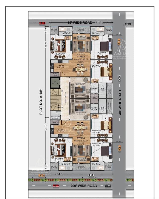 3 bed DD 2nd floor apartment 1