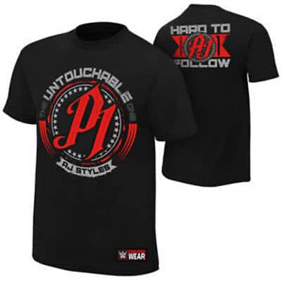 WWE AJ STYLES THE UNTOUCHABLE ONE (BLACK) T-SHIRT 3