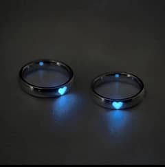 New  Glow in the Dark Adjustable Friendship Ring Blue and Pink