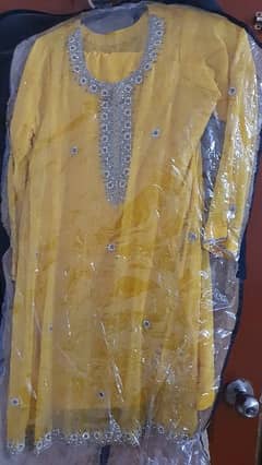 Mehandi dress dupatta & unstitched