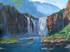 Waterfall painting