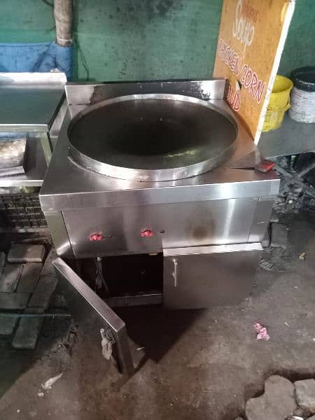 single basket fryer puri paratha tawa shawarma counter 4