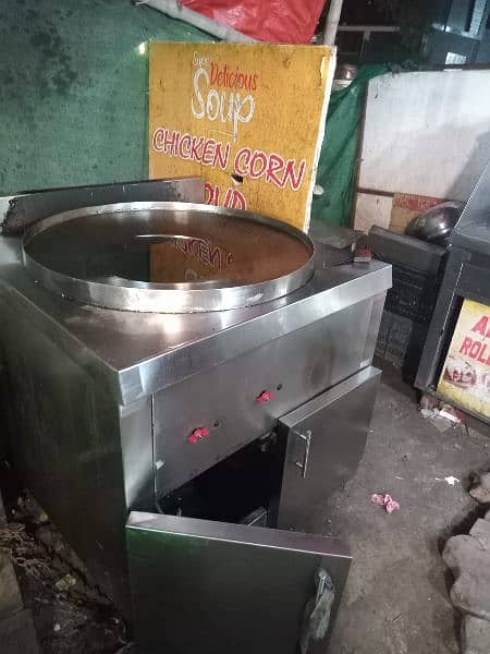 single basket fryer puri paratha tawa shawarma counter 5