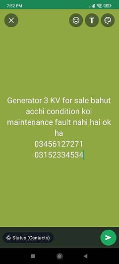 generator 3 KV for sale in falak NAZ dream Malir