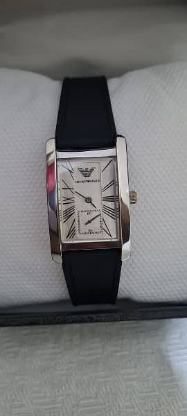 Emporio Armani Ladies wrist watch tank shape brand new Roman Dial 1