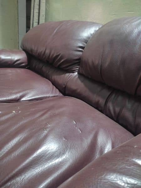 sofa set (leather) 5 seater 1