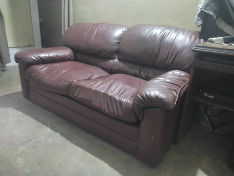 sofa set (leather) 5 seater 2