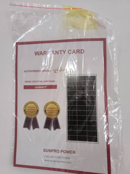 Original Tier 1 Sunpro 180W Solar Panel 10Year Warrantry 7