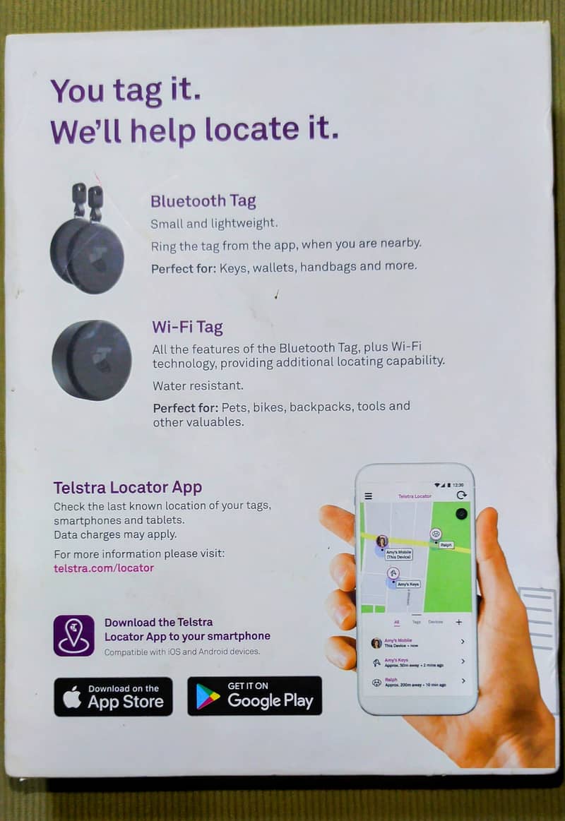 3 in 1 Telstra Tags Locator GPS WiFi Bluetooth 2