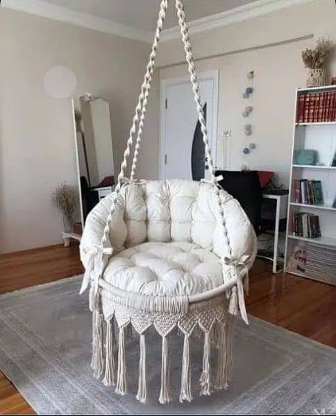 New Swing Chair Jhoola, Single & Double, Macrame Jhula, Hanging, COD 17