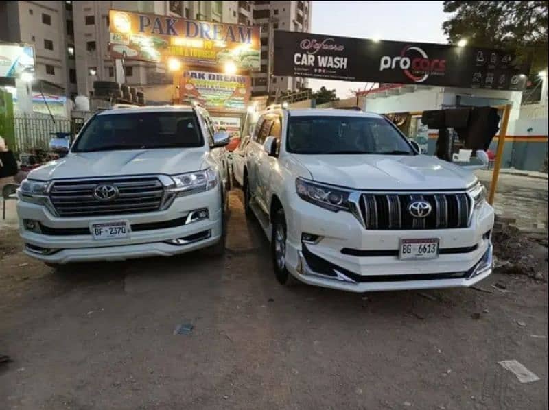 PRADO, FORTUNER,AUDI A6,LIMOUSINE|V8|REVO|VEGO Lahore Rent a car on wa 4