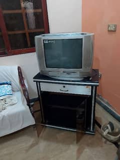 LG 21" T. V WITH TROLLY