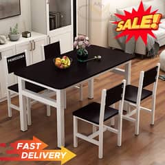 Dining Table and Chairs, 4 & 6 Piece Industrial Dining Table, Metal F