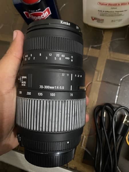 Canon mount Sigma 70-300mm 4-5.6 sigma dg series 58mm uv filter added 0