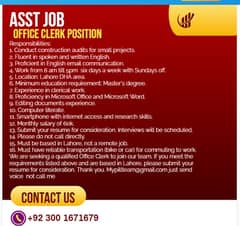 Office Clerk JOB