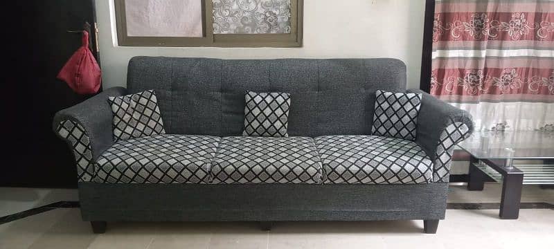 7 seater sofa set with cushions 1