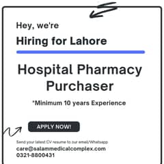 Hospital Pharmacy Purchaser