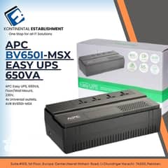 APC EASY UPS BV 650VA, AVR, Universal Outlet, 230V · BV650I-MSX 0