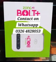 Zong 4G Bolt+ WiFi Internet Device Without back cover