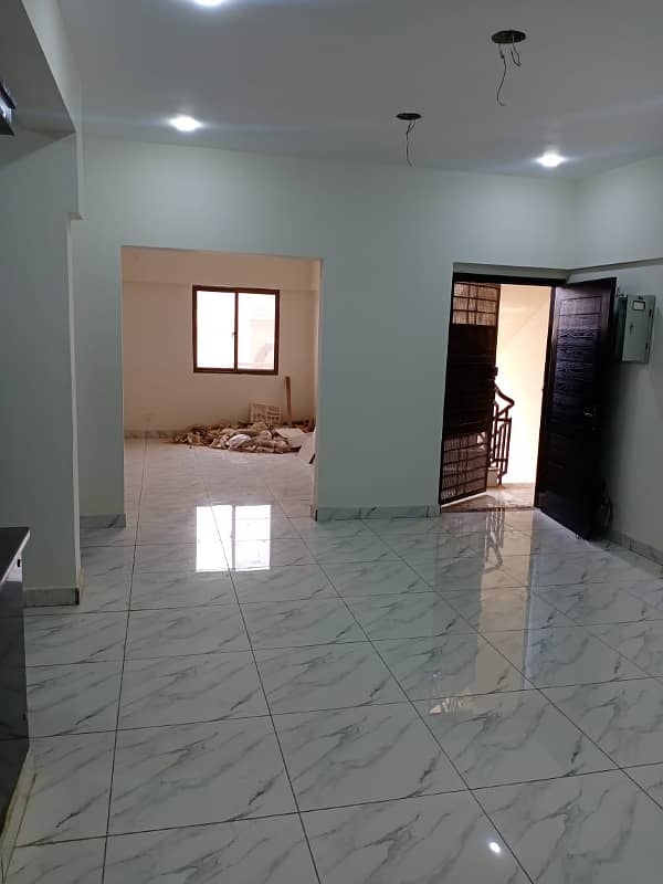 FOR RENT - 2ND FLOOR 3 BEDDD FLAT (WEST OPEN-CORNER) IN KINGS COTTAGES PHASE-2 GULISTAN E JAUHAR BLOCK-7 KARACHI 1