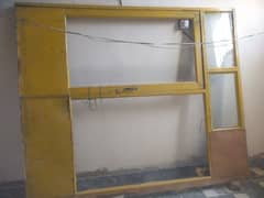 frame with door glass + Mb Counter+7ft Almari+2 Sheets brown Colour