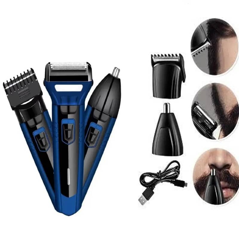 3 In 1 Rechargeable Hair Clipper Shaver beard Styling Trimmer Hair Rem 3