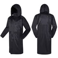 Rain Coat water proof dust Proof high quality trouser shirt - Black