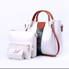 4 Pcs Women's Royal PU Leather Shoulder Bag