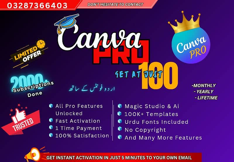 Canva Pro for Lifetime | 100% Real CanvaPro ADMIN PANEL _ lightroom Cc 0