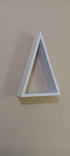 Home Made, Hand Crafted, Triangular Wooden Shelf