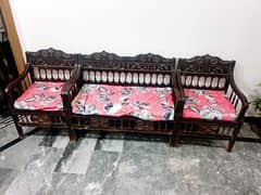 Small Wood Sofa Set 4 Seater Price 9000