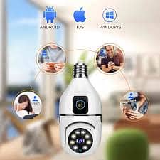 Camera Mini camera PTZ Bulb Dual Lens Full HD night vision wifi