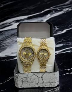 diamond stone couple watch premium quality