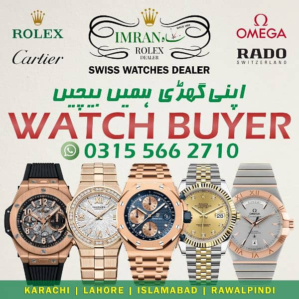 WATCH BUYER | Rolex Submariner Cartier Panthere Graham Rado Jubile IWC 0