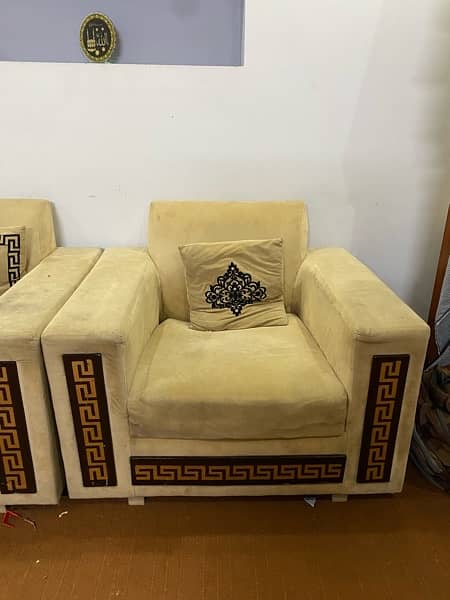 6 seater sofa set mustard colour 2