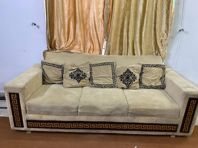 6 seater sofa set mustard colour 3