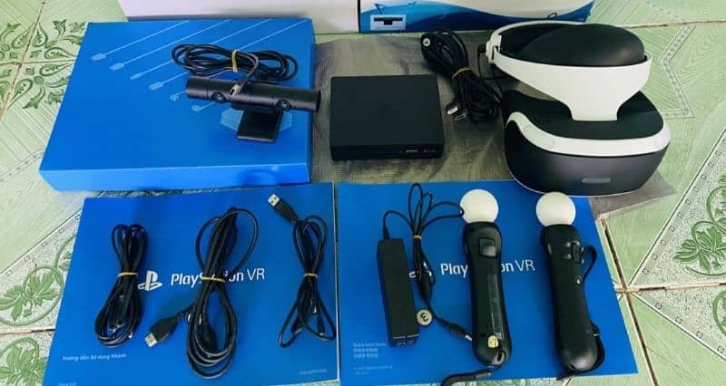 PS VR with box move controllers and all accessories 2