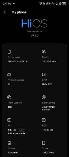 Tecno camon 18T