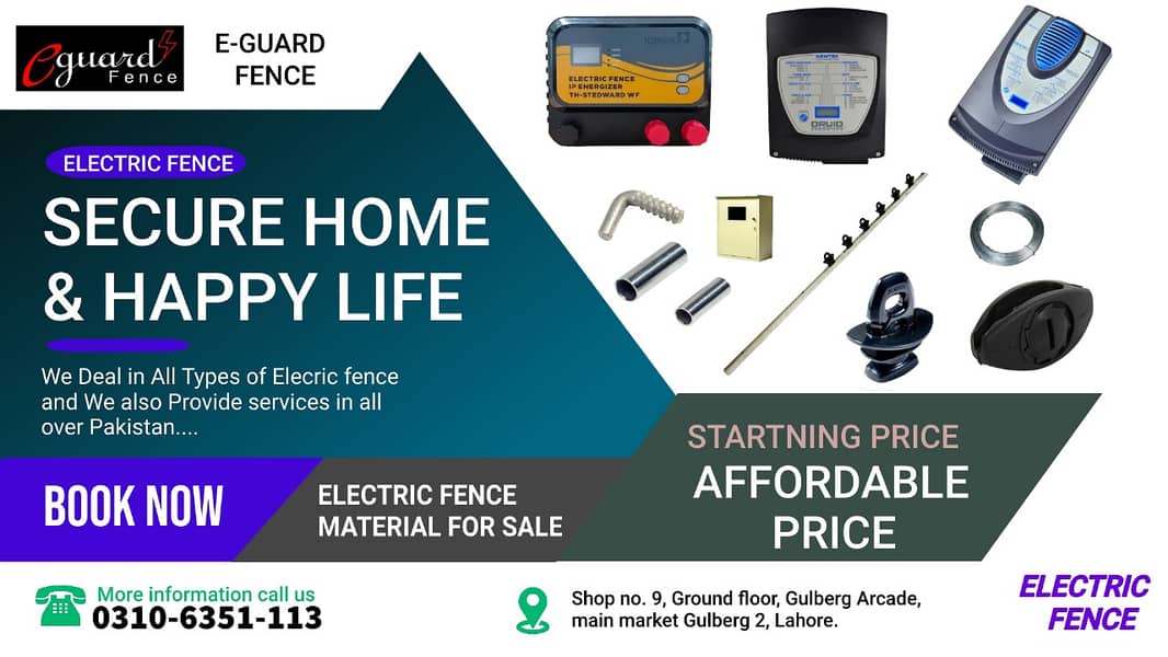 Electric Fence Material for sale by E-GUARD in Karachi 4