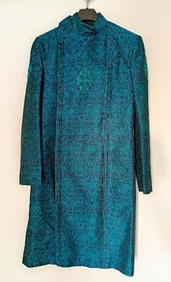 New jamawaar sherwani in turquoise