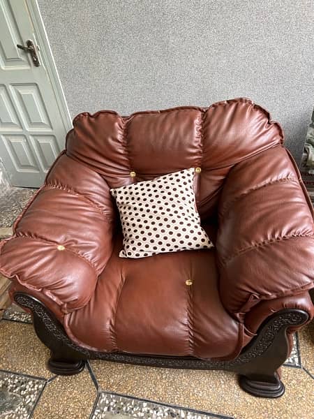 7 Seater Leather Sofa Set 3