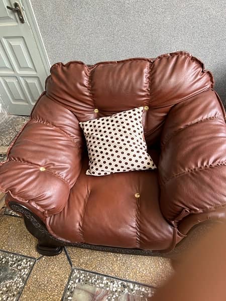 7 Seater Leather Sofa Set 4