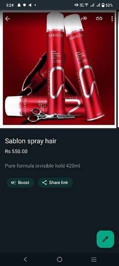 sablon spray hair