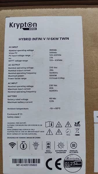 KNOX Krypton PV5600 & PV8000 Hybrid INFINI V IV 4KW & 6KW TWIN 5