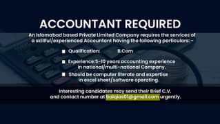 Accountant Required