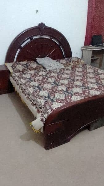 Wooden Double bed without side table 1