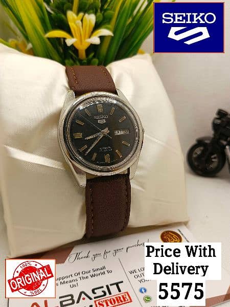 SEIKO 5 CITIZENS ORIENT AUTOMATIC MEN WRIST WATCH 03161737353 17