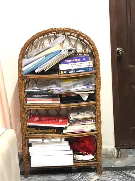 Rattan Book Rack/ shelves for sale 1