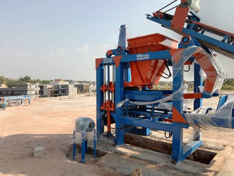 Fly ash brick and paver block machine, concrete brick machine in Pak. 15