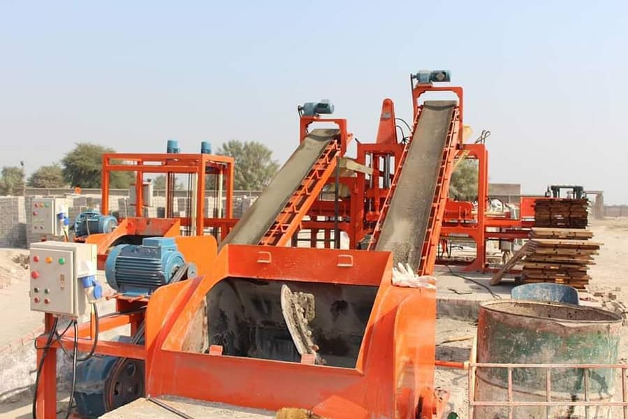 Fly ash brick and paver block machine, concrete brick machine in Pak. 18